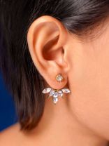 The Golden Phoenix- Golden Crystal Earrings