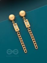 The Meteor Shower- Golden Crystal Earrings