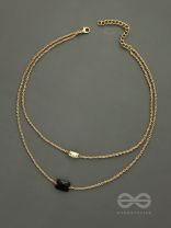 The Dark Reflection- Golden Layered Necklace