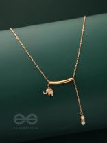 The Ivory Dreamcatcher- Golden Bead Necklace