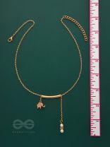 The Ivory Dreamcatcher- Golden Bead Necklace