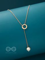 Drop-Down- Golden Pearl Necklace
