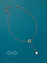 Drop-Down- Golden Pearl Necklace