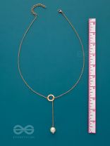 Drop-Down- Golden Pearl Necklace