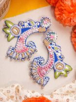 ALANKAR- THE DECORATED- SEQUINS, BEADS AND RESHAM EMBROIDERED EARRINGS (Multicoloured