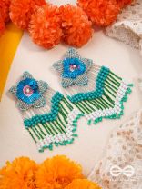 Tarankit- The Star- Beads, Sequins and Cutdana Embroidered Earrings 