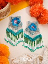 Tarankit- The Star- Beads, Sequins and Cutdana Embroidered Earrings 