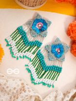 Tarankit- The Star- Beads, Sequins and Cutdana Embroidered Earrings 