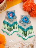 Tarankit- The Star- Beads, Sequins and Cutdana Embroidered Earrings 