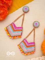 IDHANT- THE LUMINOUS- SEQUINS and BEADS EMBROIDERED EARRINGS (Multicoloured)