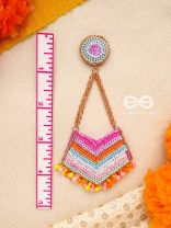 IDHANT- THE LUMINOUS- SEQUINS and BEADS EMBROIDERED EARRINGS (Multicoloured)