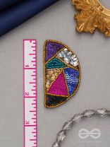 ARDHATTA- THE ALLURING HALVES- SEQUINS AND BEADS EMBROIDERED EARRINGS (Multicoloured)