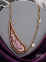Utkalita- The Blossoming Flower- Dabka, Resham, Sequins and Beads Embroidered Necklace