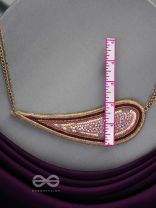 Utkalita- The Blossoming Flower- Dabka, Resham, Sequins and Beads Embroidered Necklace