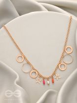 The Eternal Cosmos- Classy Golden Necklace