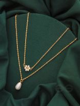 Lily of the Valley- Golden Pearl Necklace