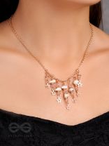 Star-Studded Sky- Golden Stone Necklace