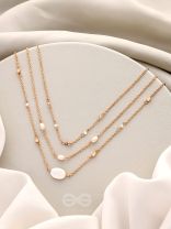 Lost in Space- Golden Stone Layered Necklace