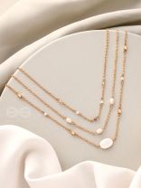 Lost in Space- Golden Stone Layered Necklace
