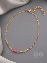 The Golden Meadow- Golden Bead Anklet