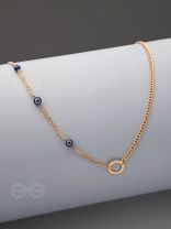 The Fairy Ring- Golden Evil Eye Necklace