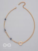 The Fairy Ring- Golden Evil Eye Necklace