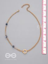 The Fairy Ring- Golden Evil Eye Necklace