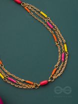 The Wildflower Meadow- Golden Beads Layered Anklet