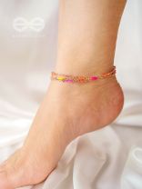 The Wildflower Meadow- Golden Beads Layered Anklet