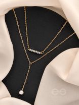 The Drowned Moon- Golden Pearl Layered Necklace