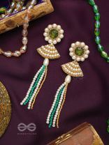 Kalapa- The Bell of Harmony- Stones and Pearls Embroidered Earrings 