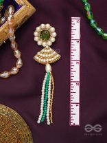 Kalapa- The Bell of Harmony- Stones and Pearls Embroidered Earrings 
