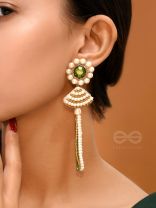 Kalapa- The Bell of Harmony- Stones and Pearls Embroidered Earrings 