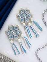Bhavin- The Illustrious- Resham, Mirror and Beads Embroidered Earrings 