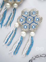 Bhavin- The Illustrious- Resham, Mirror and Beads Embroidered Earrings 
