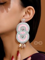 Dwaidha- The Dual- Stones, Sequins and Beads Embroidered Earrings 