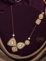 Dwista- The Copper Beauty- Beads and Stones Embroidered Necklace 