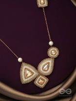 Dwista- The Copper Beauty- Beads and Stones Embroidered Necklace 
