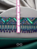 Sarvari- The Starry Night- Stones, Sequins and Glass Beads Embroidered Choker Necklace