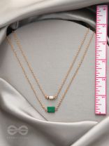 The Jade Shadow- Golden Layered Necklace