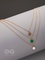 Shades of Passion- Golden Pearl Layered Necklace