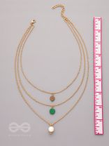 Shades of Passion- Golden Pearl Layered Necklace