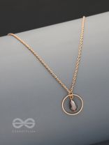 The Third Eye- Golden Bead Necklace