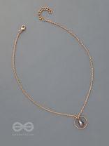The Third Eye- Golden Bead Necklace