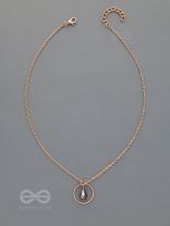 The Third Eye- Golden Bead Necklace