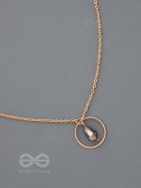The Third Eye- Golden Bead Necklace