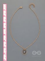 The Third Eye- Golden Bead Necklace