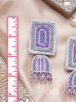 Haarya- The Beautiful Bell- Beads and Glass Drops Embroidered Earrings