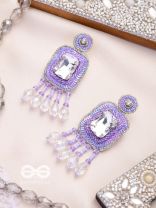 Aadarsa- The Magnificent Mirror- Stones and Sequins Embroidered Earrings