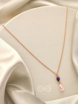 A Study in Scarlet- Golden Glass Bead Necklace